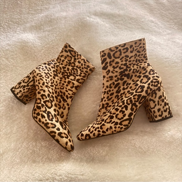 Halogen Shoes - Halogen Brown Tan Ankle Booties with Block Heel